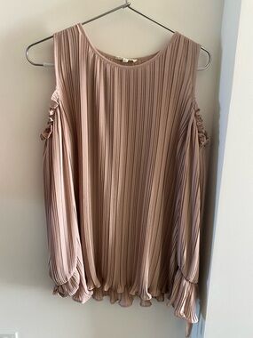 Blush long sleeve blouse